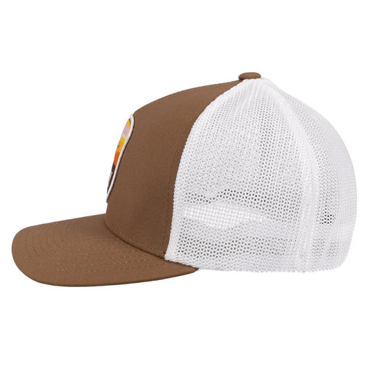 2044 BRWH - HOOEY  "CHEYENNE" BROWN/WHITE HAT