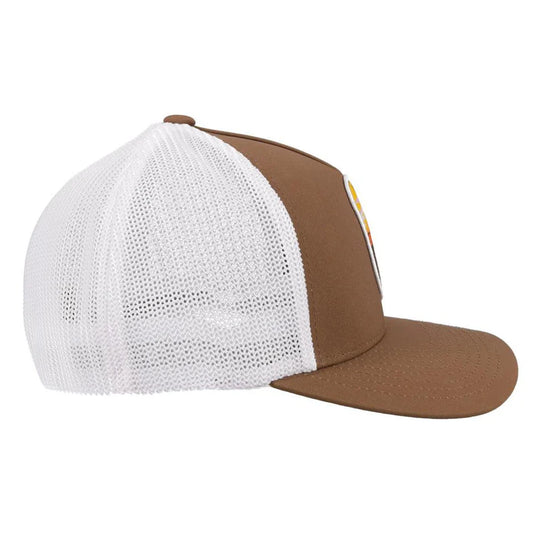 2044 BRWH - HOOEY  "CHEYENNE" BROWN/WHITE HAT