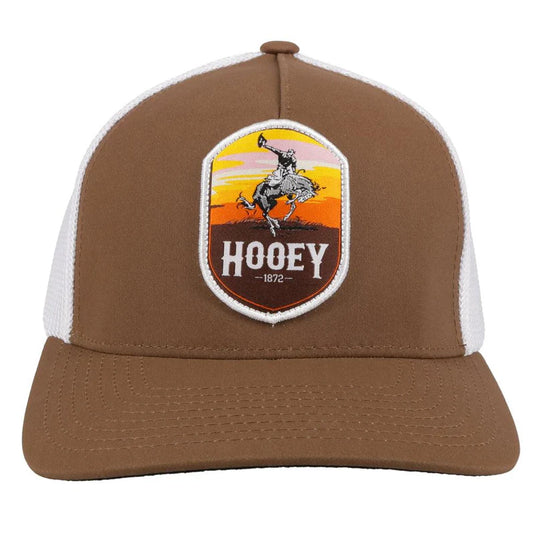 2044 BRWH - HOOEY  "CHEYENNE" BROWN/WHITE HAT