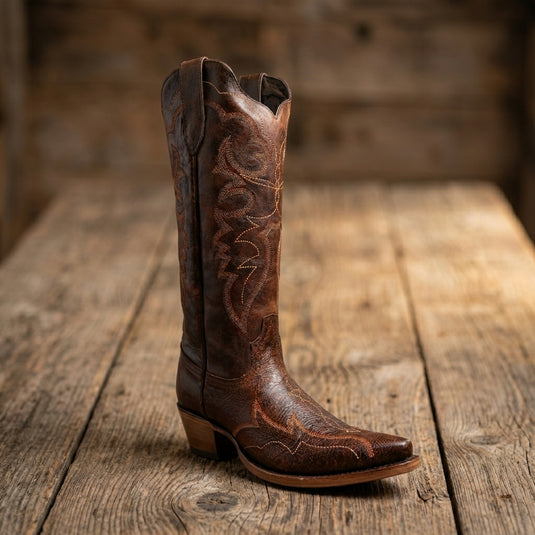 8300 - RockinLeather Women's Hand Painted Snip Toe Boot