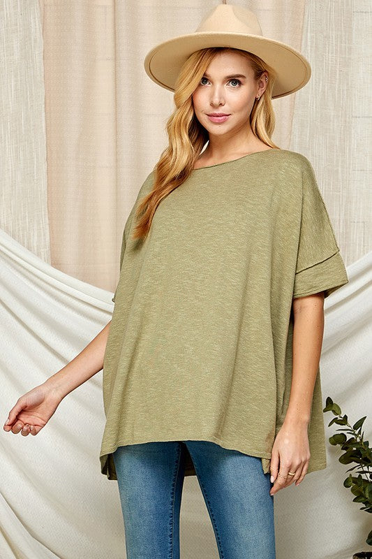 Load image into Gallery viewer, TWT1 - Ladies Sage Sweater Knit Tee
