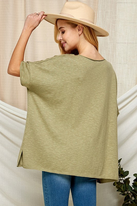 TWT1 - Ladies Sage Sweater Knit Tee