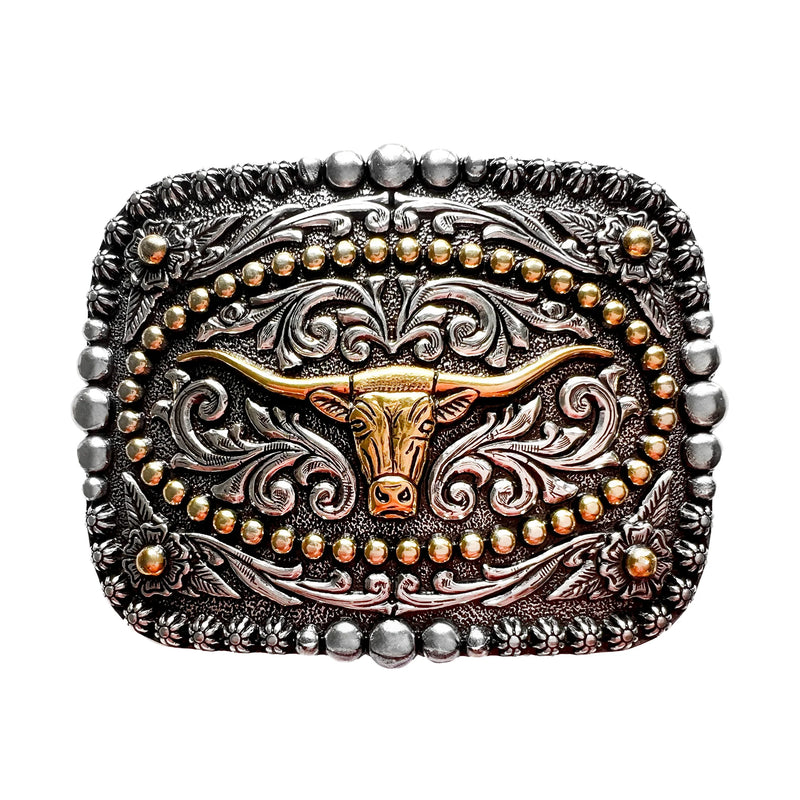 Load image into Gallery viewer, 208 - Kids’ Scrolled Longhorn Buckle
