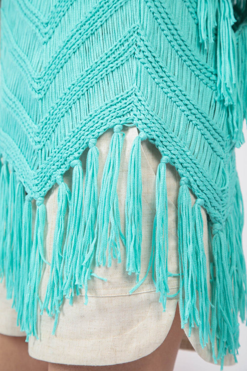 Load image into Gallery viewer, Very 7 -  Ladies Fringe Detail Oversized Sweater Top
