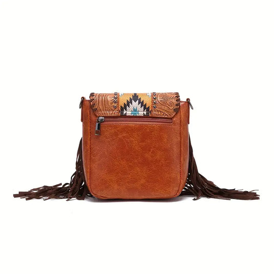 TMPUR2 - Western Faux Leather Crossbody Bag