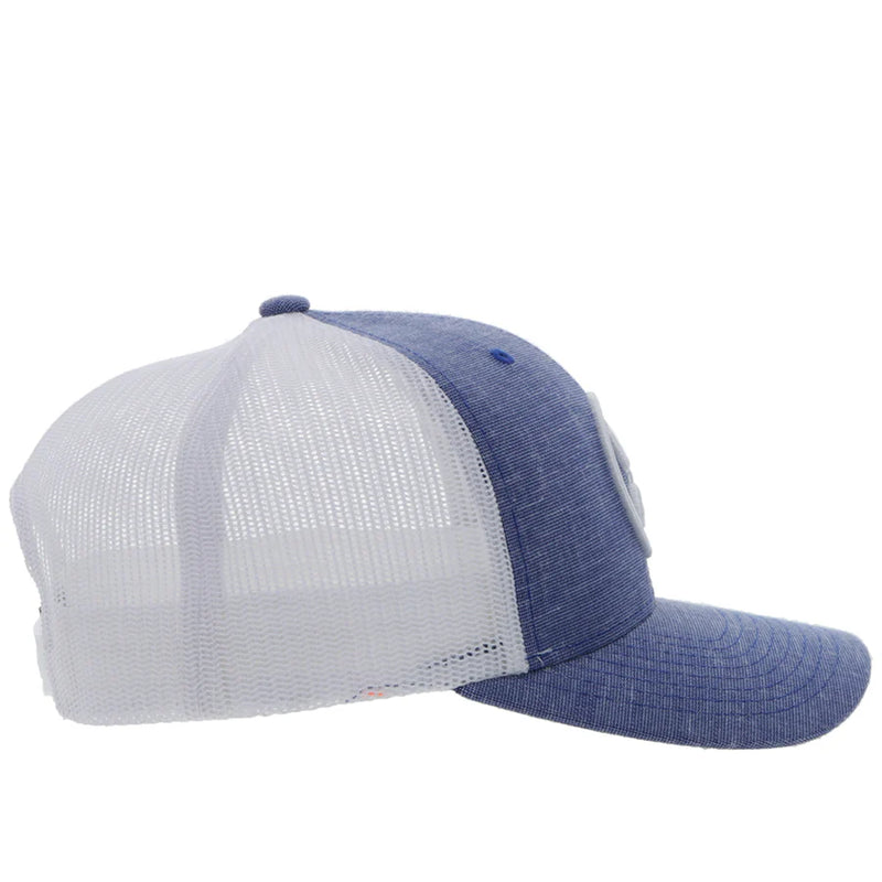 Load image into Gallery viewer, 2109T-BLWH - HOOEY  &quot;O CLASSIC&quot; BLUE/WHITE HAT W/WHITE LOGO
