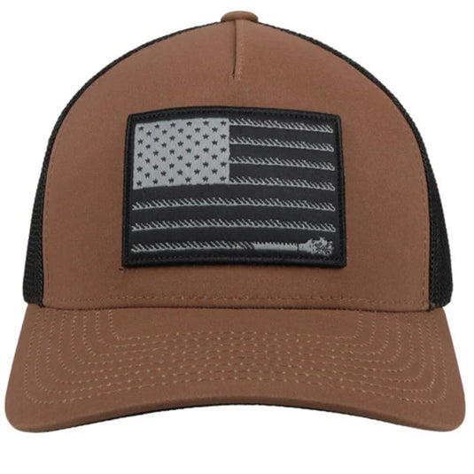 2110 BRBK - HOOEY  "LIBERTY ROPER" BROWN/BLACK HAT