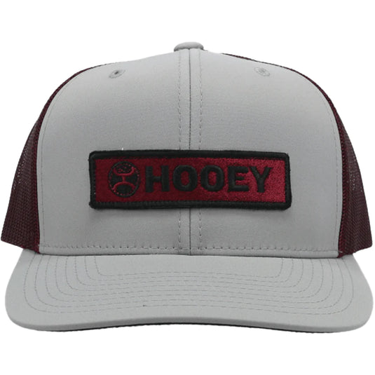 2113T-GYMA - HOOEY  "LOCK UP" GREY/MAROON HAT