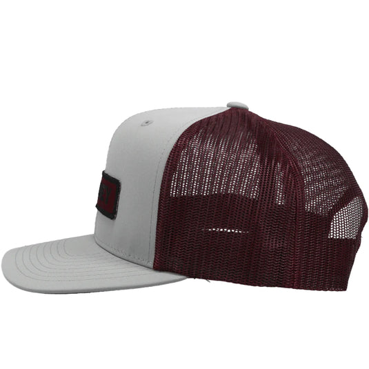 2113T-GYMA - HOOEY  "LOCK UP" GREY/MAROON HAT