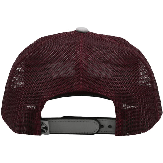 2113T-GYMA - HOOEY  "LOCK UP" GREY/MAROON HAT