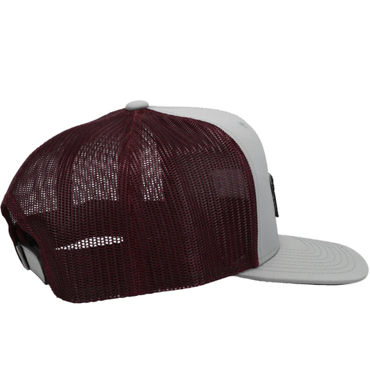 2113T-GYMA - HOOEY  "LOCK UP" GREY/MAROON HAT