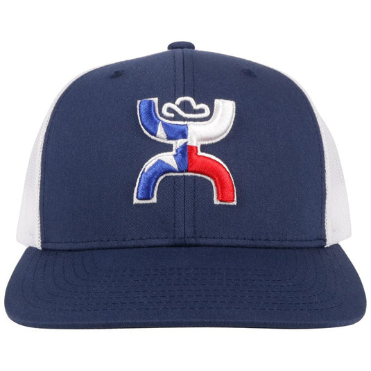 2120T-NVWH - Hooey "Texican" Navy/White Hat