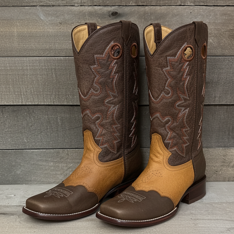 Load image into Gallery viewer, CP5005 - Cowboy Prayer Men&#39;s Chocolate Western Boot With Overlay
