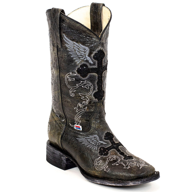 Load image into Gallery viewer, 2146 - RockinLeather Women&#39;s Grey Crater Square Toe Western Boot
