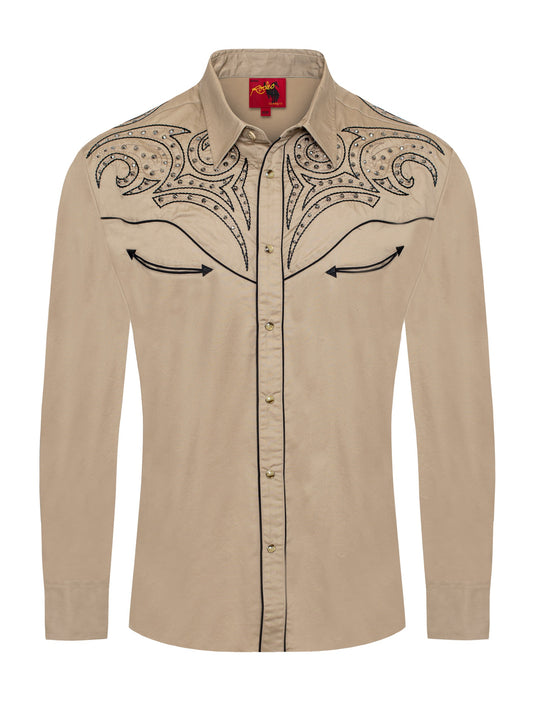 PS500D-1005 - Rodeo Clothing Men's Western Cowboy Embroidery Shirt