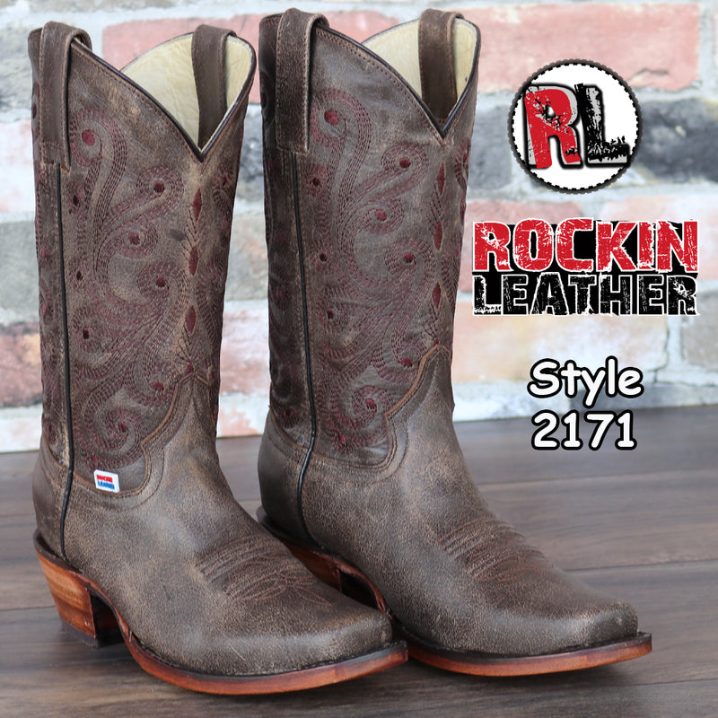 Load image into Gallery viewer, 2171 - RockinLeather Women&#39;s Bomber Brown Western Boot
