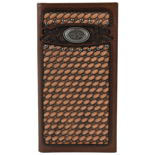 22054767W4 - Justin Rodeo Wallet Chestnut Basketweave