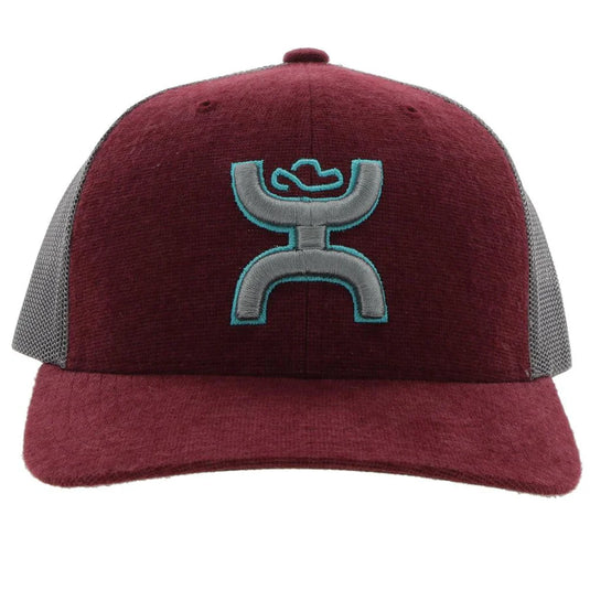 2206T-MAGY - HOOEY  "STERLING" MAROON /GREY SNAPBACK HAT