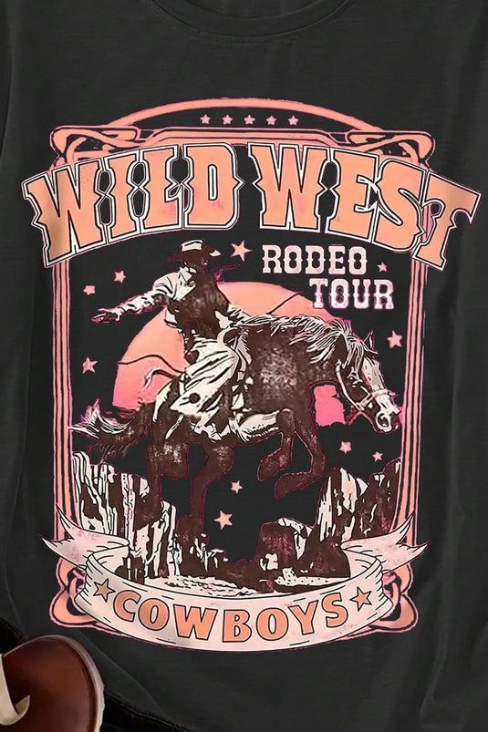 PYSHT2 - Black Wild West Rodeo Tour T Shirt
