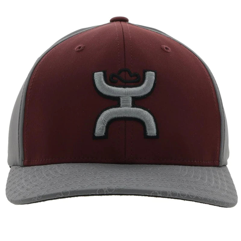 Load image into Gallery viewer, 2219MAGY - Hooey &quot;Solo III &quot; Maroon/Grey Flexfit Cap
