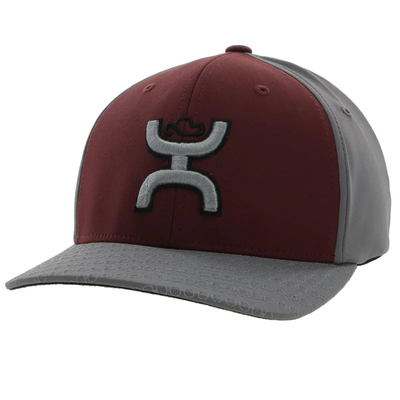 Load image into Gallery viewer, 2219MAGY - Hooey &quot;Solo III &quot; Maroon/Grey Flexfit Cap
