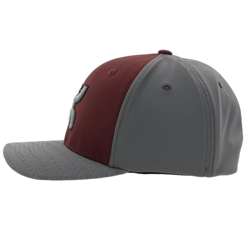 Load image into Gallery viewer, 2219MAGY - Hooey &quot;Solo III &quot; Maroon/Grey Flexfit Cap
