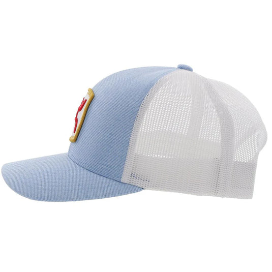 2224T-BLWH - HOOEY  "ZENITH" BLUE/WHITE HAT