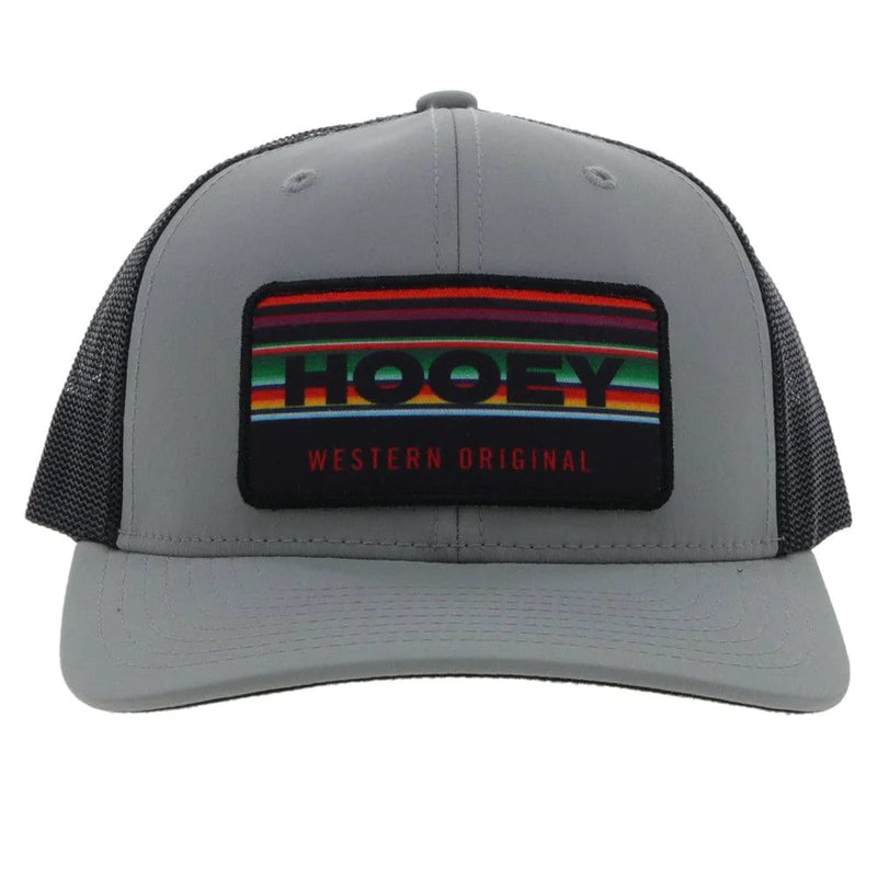 Load image into Gallery viewer, 2235T-GYBK - HOOEY  &quot;HORIZON&quot; GREY/BLACK ODESSA FABRIC HAT
