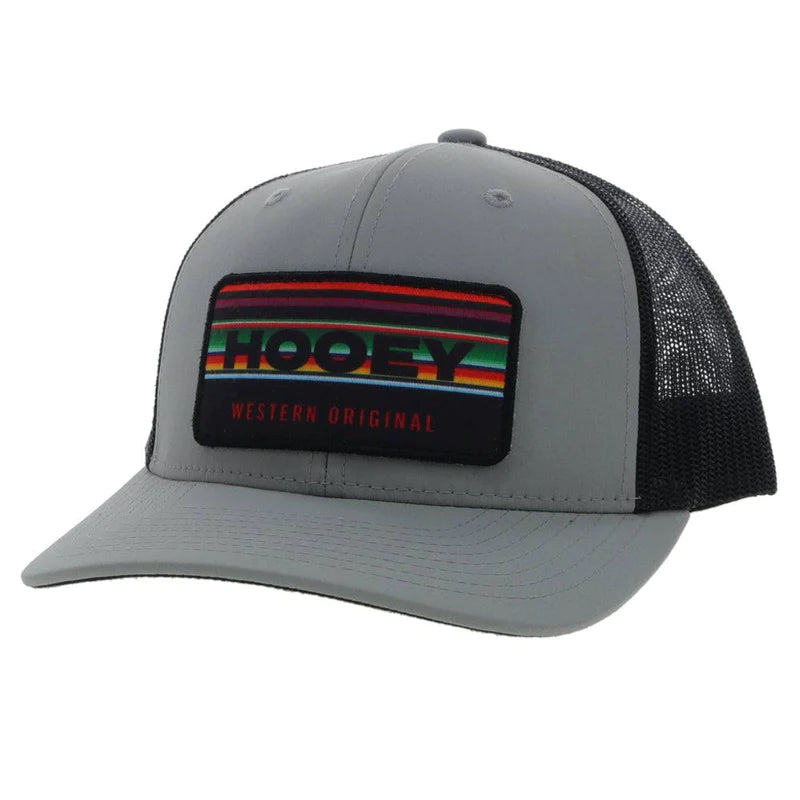 Load image into Gallery viewer, 2235T-GYBK - HOOEY  &quot;HORIZON&quot; GREY/BLACK ODESSA FABRIC HAT
