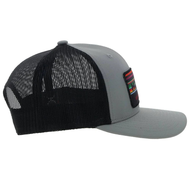 Load image into Gallery viewer, 2235T-GYBK - HOOEY  &quot;HORIZON&quot; GREY/BLACK ODESSA FABRIC HAT
