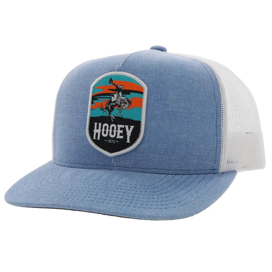 2244T-BLWH - HOOEY  "CHEYENNE" BLUE/WHITE SNAPBACK HAT