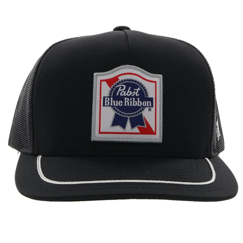 Load image into Gallery viewer, 2276T-BK - Hooey "Pabst Blue Ribbon" Black/White Hat
