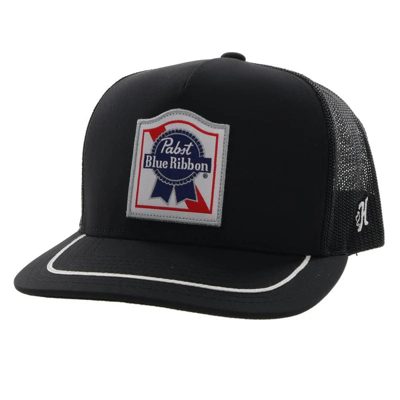 Load image into Gallery viewer, 2276T-BK - Hooey "Pabst Blue Ribbon" Black/White Hat
