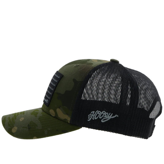 2310T-CABK - Hooey "Liberty Roper" Dark Camo/Black Hat