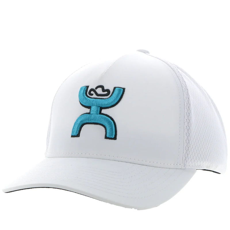 Load image into Gallery viewer, 2312WH - Hooey &quot;Coach&quot; White Hat w/Blue &amp; Charcoal Logo
