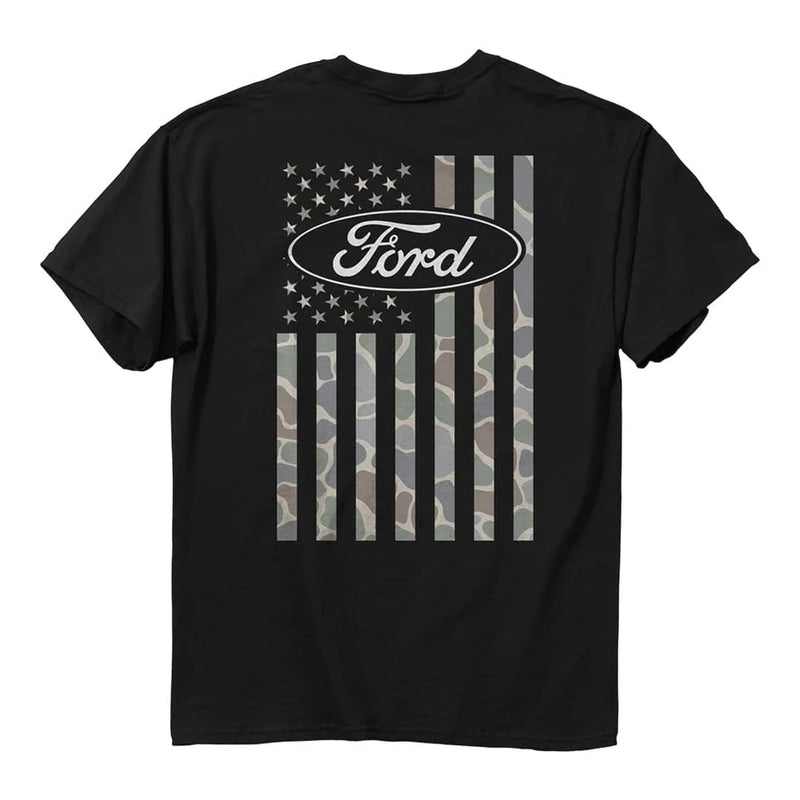 Load image into Gallery viewer, 2316 - Ford - Logo USA Camo Flag T-Shirt
