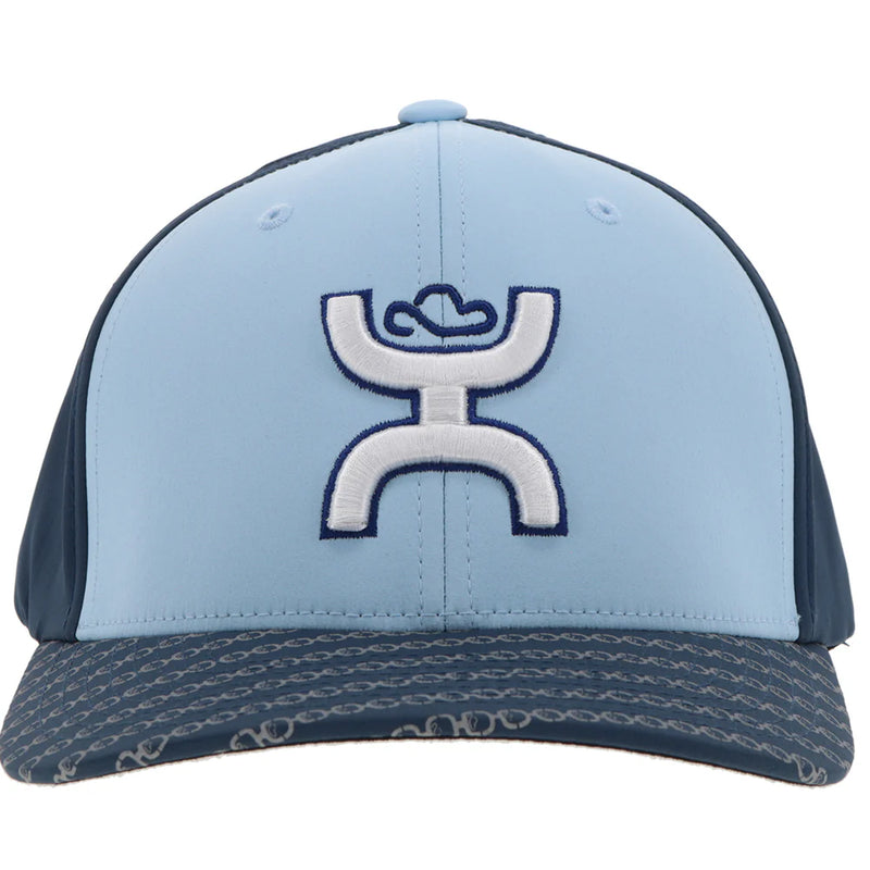 Load image into Gallery viewer, 2319BLNV-01 - Hooey "Solo " Flexfit Hat Light/Blue/Navy w/ Hooey Logo
