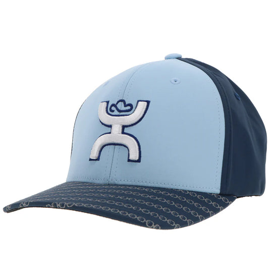 2319BLNV-01 - Hooey "Solo " Flexfit Hat Light/Blue/Navy w/ Hooey Logo