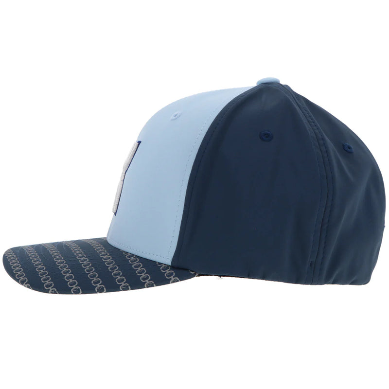 Load image into Gallery viewer, 2319BLNV-01 - Hooey "Solo " Flexfit Hat Light/Blue/Navy w/ Hooey Logo
