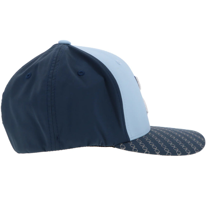 Load image into Gallery viewer, 2319BLNV-01 - Hooey "Solo " Flexfit Hat Light/Blue/Navy w/ Hooey Logo
