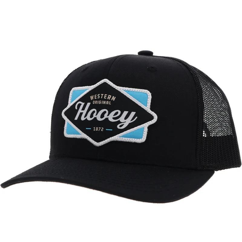 Load image into Gallery viewer, 2322T-BK - Hooey "Diamond" Hat Black w/Light Blue/Black/ White Patch
