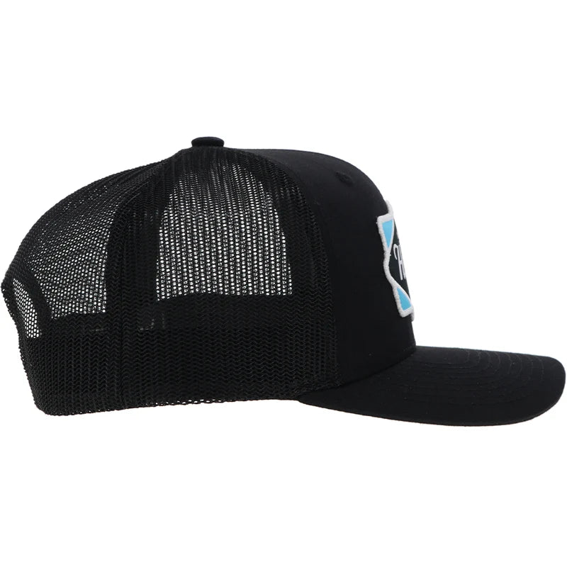 Load image into Gallery viewer, 2322T-BK - Hooey "Diamond" Hat Black w/Light Blue/Black/ White Patch
