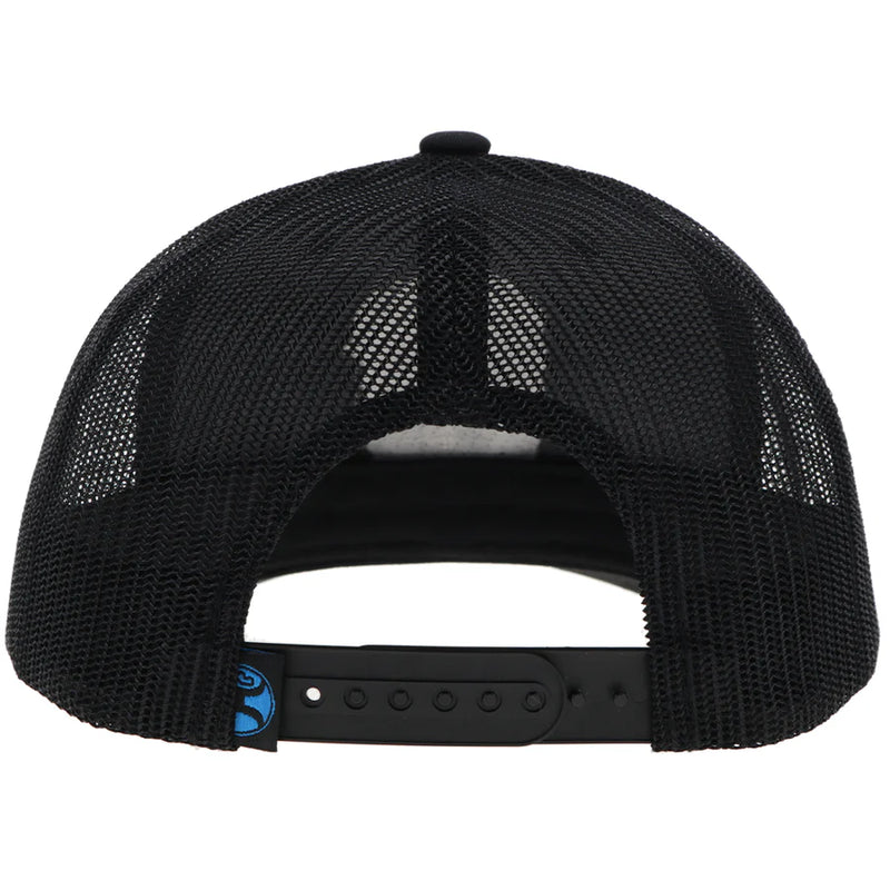 Load image into Gallery viewer, 2344T-BK - Hooey &quot;Cheyenne&quot; Black w/Blue/White/Black Patch Hat
