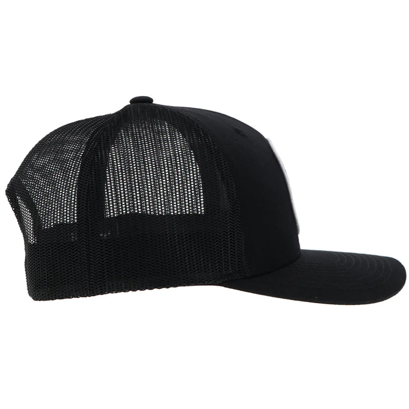 Load image into Gallery viewer, 2344T-BK - Hooey &quot;Cheyenne&quot; Black w/Blue/White/Black Patch Hat
