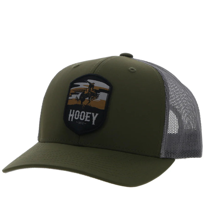 Load image into Gallery viewer, 2344T-OLGY - HOOEY  &quot;CHEYENNE&quot; OLIVE/GREY SNAPBACK HAT
