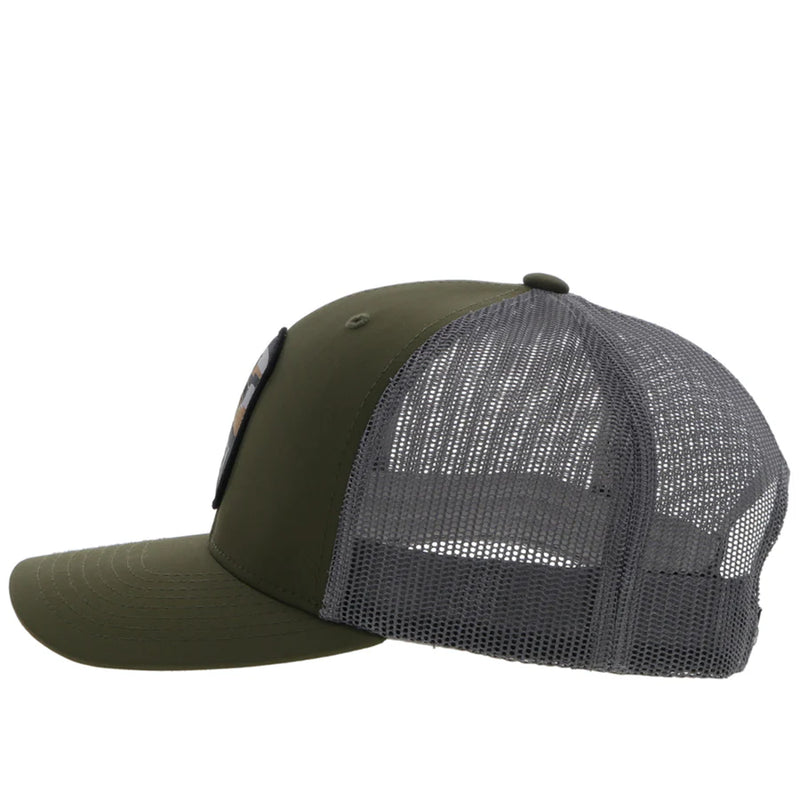 Load image into Gallery viewer, 2344T-OLGY - HOOEY  &quot;CHEYENNE&quot; OLIVE/GREY SNAPBACK HAT
