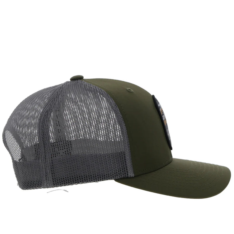 Load image into Gallery viewer, 2344T-OLGY - HOOEY  &quot;CHEYENNE&quot; OLIVE/GREY SNAPBACK HAT
