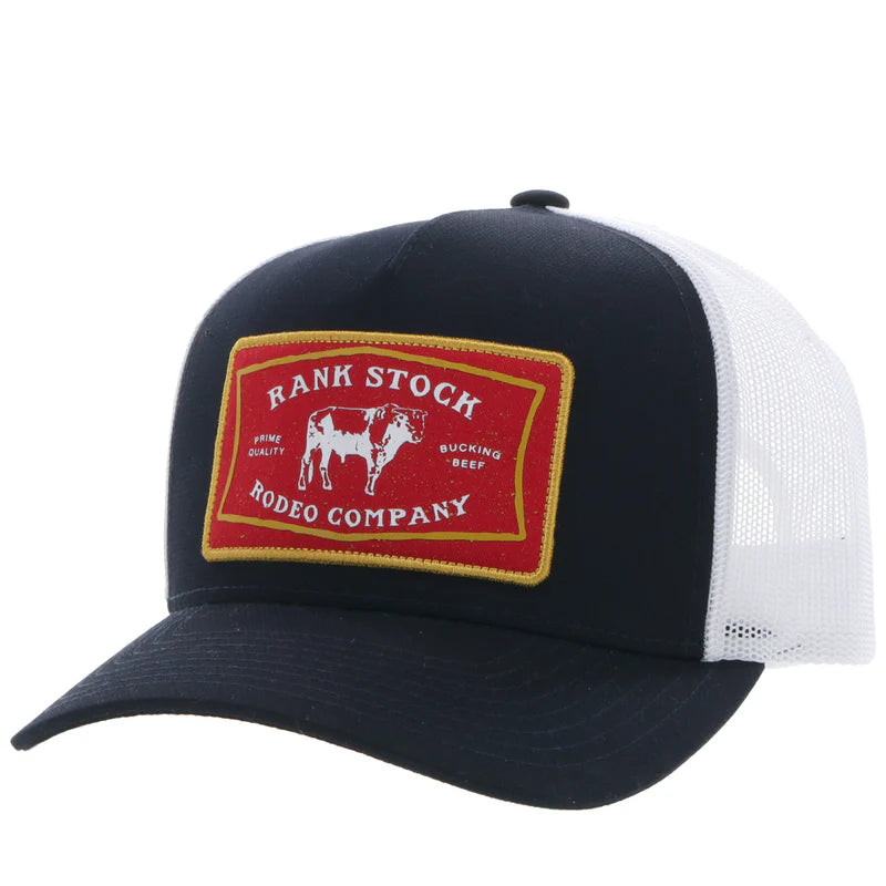 Load image into Gallery viewer, 2361T-BKWH - Hooey "Rank Stock" Black/White w/Red &amp; Yellow Hat
