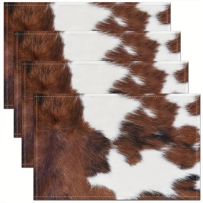 TMPLMT2 - Set of 4 Cow Print Placemats