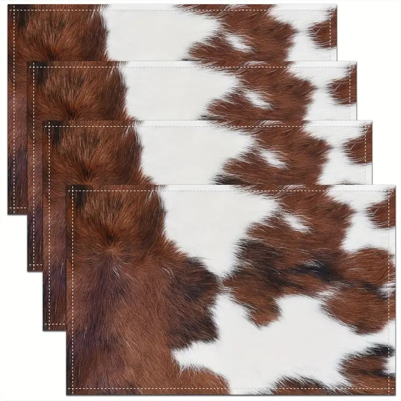 Load image into Gallery viewer, TMPLMT2 - Set of 4 Cow Print Placemats
